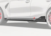 DRY CARBON FIBER SIDE SKIRTS for BMW M3 G80 2021+
Set includes:

Side Skirts
Material: Dry Carbon

NOTE: Professional installation is required.