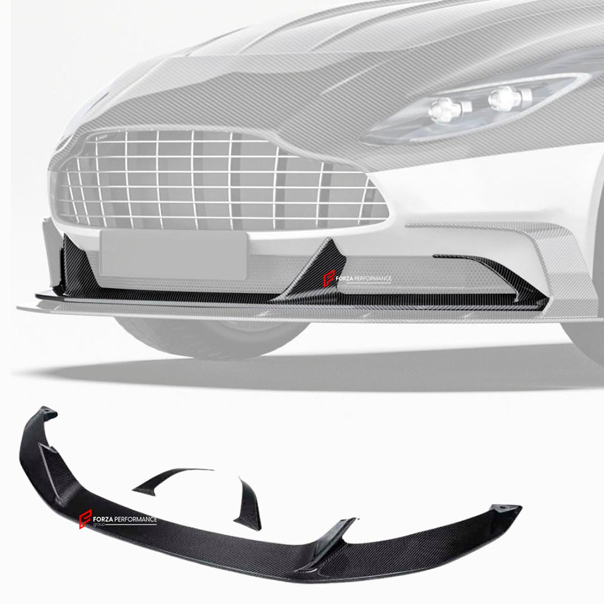 DRY CARBON FIBER UPPER FRONT LIP for ASTON MARTIN DB11 2016 - 2023
Set includes:

Upper Front Lip
Material: Dry Carbon

NOTE: Professional installation is required.