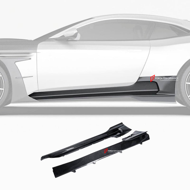 DRY CARBON FIBER UPPER SIDE SKIRTS for ASTON MARTIN DB11 2016 - 2023