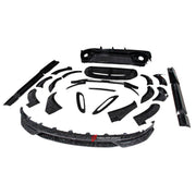 DRY CARBON FIBER WIDE BODY KIT for ASTON MARTIN DBX 2020+
Set includes:

Fender Flares
Front Lip
Hood Vents
Rear Diffuser
Rear Spoiler
Roof Spoiler
Side Skirts
Tailgate Trim Panel
Material: Dry Carbon

NOTE: Professional installation is required.
