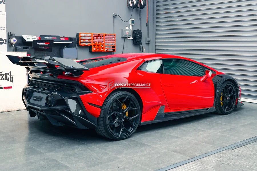 AUTHENTIC DARWIN PRO DRY CARBON FIBER WIDE BODY KIT for LAMBORGHINI HURACAN LP610 LP580 EVO 2015 - 2022  Set includes:  Front Bumper Side Fenders Fender Flares Fender Add-ons Side Skirts Rear Bumper