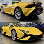 DRY CARBON FIBER WIDE BODY KIT for LAMBORGHINI HURACAN LP610 LP580 EVO 2015 - 2022  Set includes:  Front Bumper Front Hood/Bonnet Rear Spoiler Rear Bumper Rear Engine Cover Exhaust Tips
