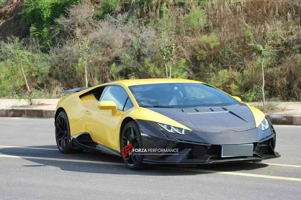 DRY CARBON FIBER WIDE BODY KIT for LAMBORGHINI HURACAN LP610 LP580 EVO 2015 - 2022

Set includes:

Front Bumper
Front Hood/Bonnet

Rear Spoiler
Rear Bumper
Rear Engine Cover
Exhaust Tips

Material: Dry Carbon Fiber

NOTE: Professional installation is required

Payment ►
Visa
Mastercard
PayPal with a credit card (add 4.4% at checkout)
Payoneer
Cryptocurrency
Shipment ►
By express DHL/UPS/TNT/FedEx
To the local international airport
Special line by air
Special line by the sea
To Europe and the UK by train

Pl