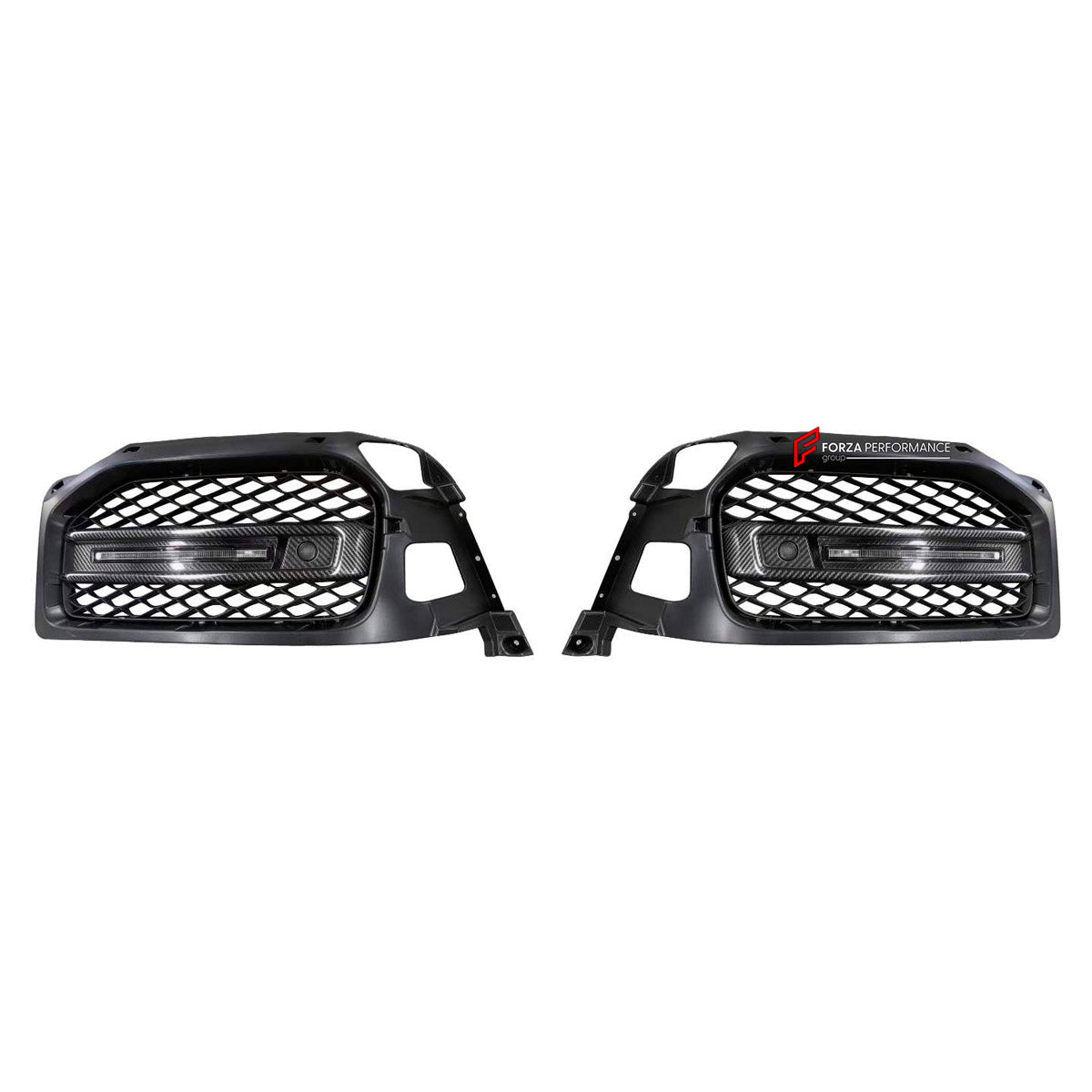 DRY CARBON Front Bumber Air Vents for Mercedes Benz W464 G63 2018 - 2024
Set includes:

Front Bumber Air Vents
Led Lights
Material: Dry Carbon

NOTE: Professional installation is required.