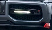 DRY CARBON Front Bumber Air Vents for Mercedes Benz W464 G63 2018 - 2024
Set includes:

Front Bumber Air Vents
Led Lights
Material: Dry Carbon

NOTE: Professional installation is required.