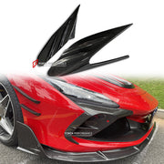 DRY CARBON FRONT BUMPER AIR INTAKE COVERS for FERRARI F8 TRIBUTO SPIDER 2019 - 2022 FORZA PERFORMANCE custom fit Mansory Style

Set includes:
Front Bumper Air Intake Covers

Material: Dry Carbon

NOTE: Professional installation is required.