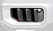 DRY CARBON FRONT BUMPER GRILLES for MERCEDES BENZ G CLASS W465 G450 G350 G500 G550 AMG G63 2024+


Set includes:
Air Vent Cover

Material: Carbon Fiber

NOTE: Professional installation is required.