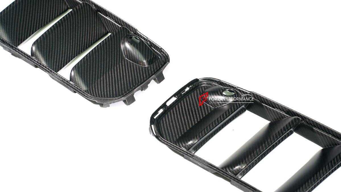 DRY CARBON FRONT BUMPER GRILLES for MERCEDES BENZ G CLASS W465 G450 G3