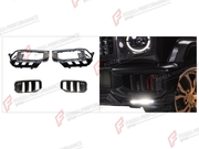 DRY CARBON FRONT BUMPER AIR VENTS for MERCEDES-BENZ G-CLASS W465 G63 G450D G500 G550 2025+

Set includes:
Front Bumper Air Vents

Material: Dry Carbon

NOTE: Professional installation is required.