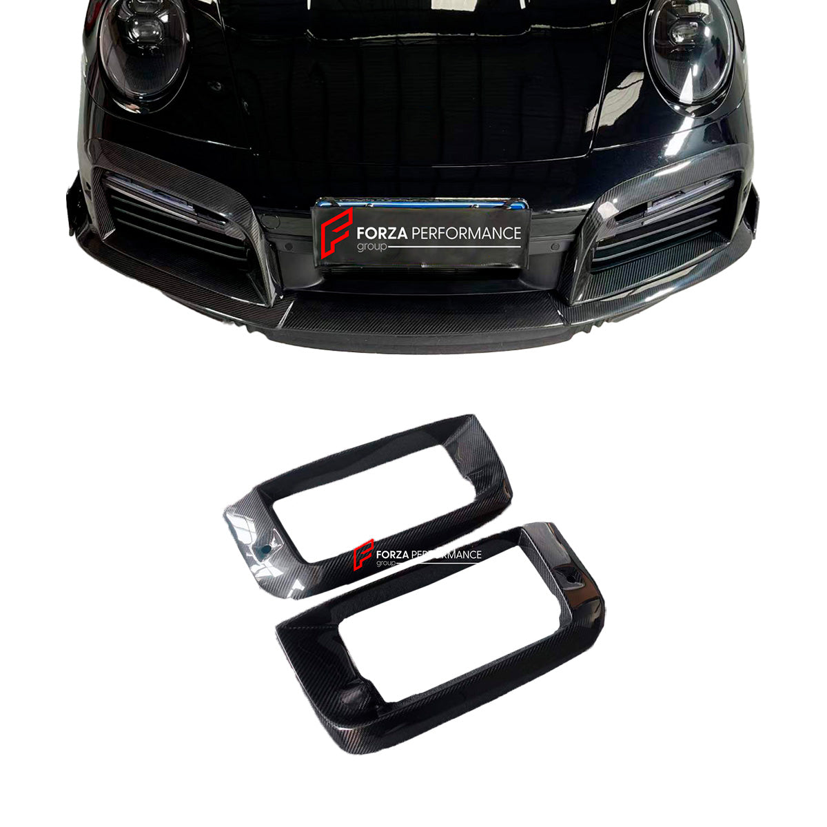 DRY CARBON FRONT BUMPER AIR VENTS COVER for PORSCHE 911 992.1 TURBO S 2019 - 2025