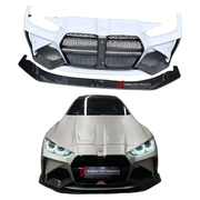 DRY CARBON FRONT BUMPER AND FRONT LIP for BMW M3 G80 M4 G82 G83 2020+ FORZA PERFORMANCE custom fit Adro Style

Set includes:
Front Lip
Front Bumper Assembly

Material: Dry Carbon

NOTE: Professional installation is required.
