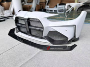 DRY CARBON FRONT BUMPER AND FRONT LIP for BMW M3 G80 M4 G82 G83 2020+ FORZA PERFORMANCE custom fit Adro Style

Set includes:
Front Lip
Front Bumper Assembly

Material: Dry Carbon

NOTE: Professional installation is required.