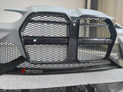 DRY CARBON FRONT BUMPER AND FRONT LIP for BMW M3 G80 M4 G82 G83 2020+ FORZA PERFORMANCE custom fit Adro Style

Set includes:
Front Lip
Front Bumper Assembly

Material: Dry Carbon

NOTE: Professional installation is required.