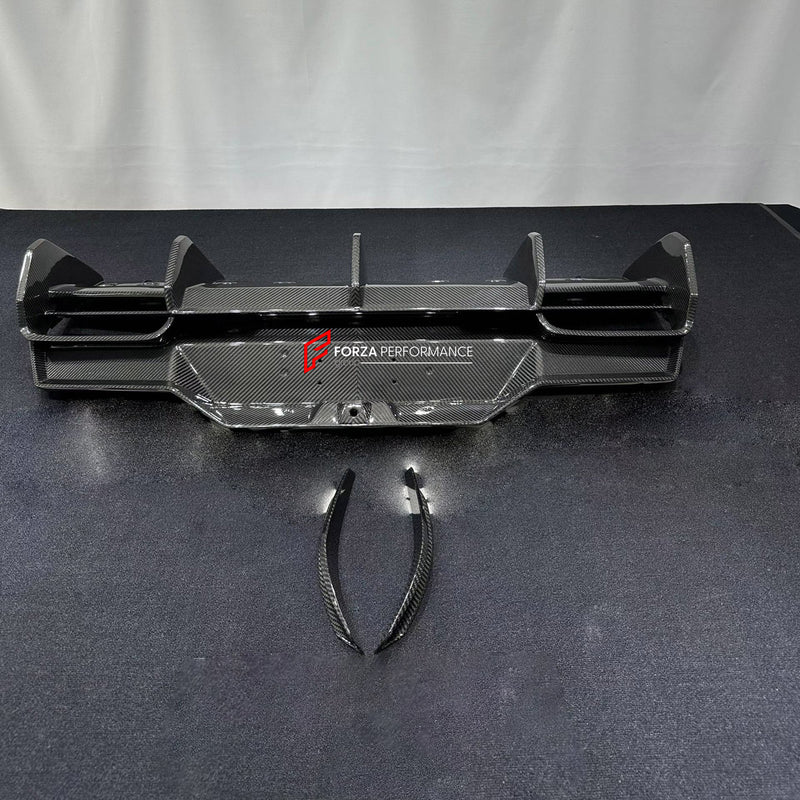 DRY CARBON FRONT BUMPER CANARDS AND REAR DIFFUSER for LAMBORGHINI HURACAN STO 2021 - 2024