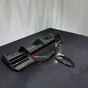 DRY CARBON FRONT BUMPER CANARDS AND REAR DIFFUSER for LAMBORGHINI HURACAN STO 2021 - 2024 FORZA PERFORMANCE custom fit V Style

Set includes:
Front Bumper Canards
Rear Diffuser

Material: Dry Carbon

NOTE: Professional installation is required.