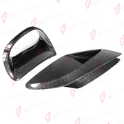 DRY CARBON FRONT BUMPER CANARDS AND SIDE FENDER VENTS for PORSCHE 911 991 TURBO S 2013 - 2019

Set includes:
Front Bumper Canards
Side Fender Vents

Material: Dry Carbon

NOTE: Professional installation is required.