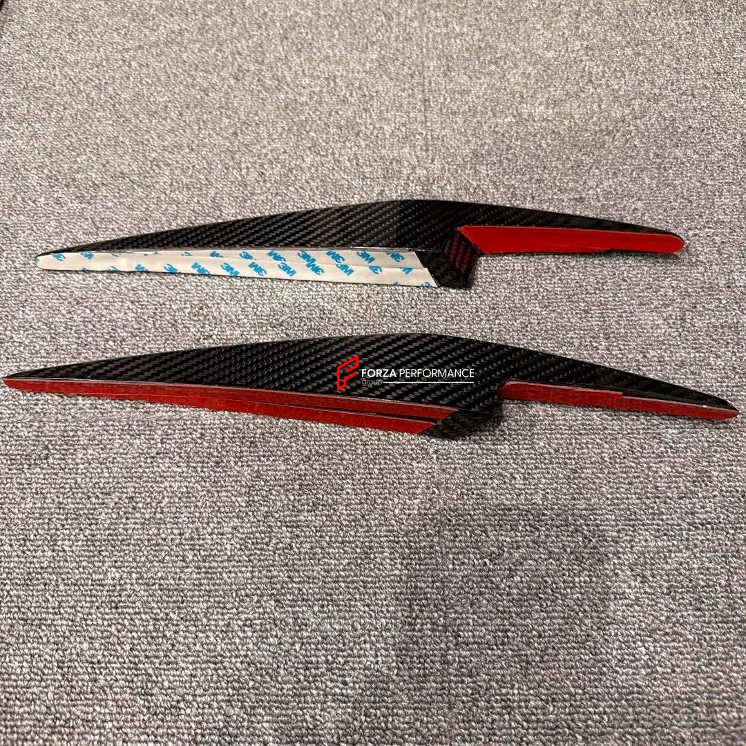 DRY CARBON FRONT BUMPER CANARDS for FERRARI 458 SPECIALE 2013 - 2015

Set includes:

Front Bumper Canards

Material: Carbon Fiber

NOTE: Professional installation is required.

CONTACT US FOR PRICING