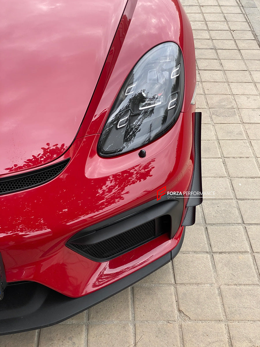 DRY CARBON FRONT BUMPER CANARDS for PORSCHE 718 982 GT4 2016+

Set includes:

Front Bumper Canards

Material: Dry Carbon

Note: Professional installation is required