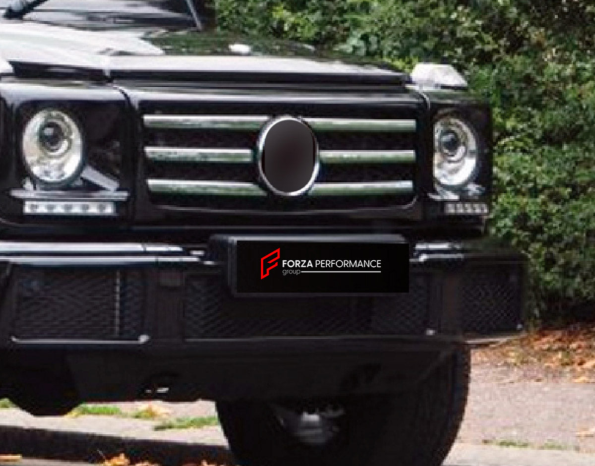 DRY CARBON FRONT BUMPER COVER TRIMS for MERCEDES-BENZ G-CLASS W463 G350 G500 2008 - 2018

Set includes:
Front Bumper Cover Trims

Material: Dry Carbon

NOTE: Professional installation is required.