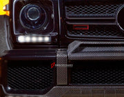 DRY CARBON FRONT BUMPER COVER TRIMS for MERCEDES-BENZ G-CLASS W463 G63 2008 - 2018

Set includes:
Front Bumper Cover Trims

Material: Dry Carbon

NOTE: Professional installation is required.