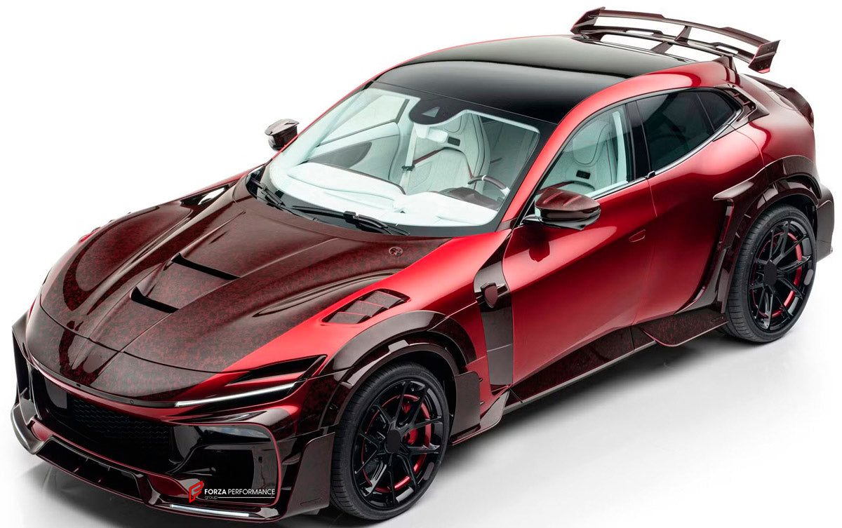DRY CARBON FRONT BUMPER for FERRARI PUROSANGUE 2023+ FORZA PERFORMANCE Mansory
Set includes:

Front Bumper
Material: Dry Carbon

NOTE: Professional installation is required.