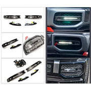 Dry Carbon Front Bumper Headlights for Mercedes Benz G Class W463A W464 2018 - 2024
Set includes:

Front Bumper Headlights
Material: Dry Carbon

NOTE: Professional installation is required.