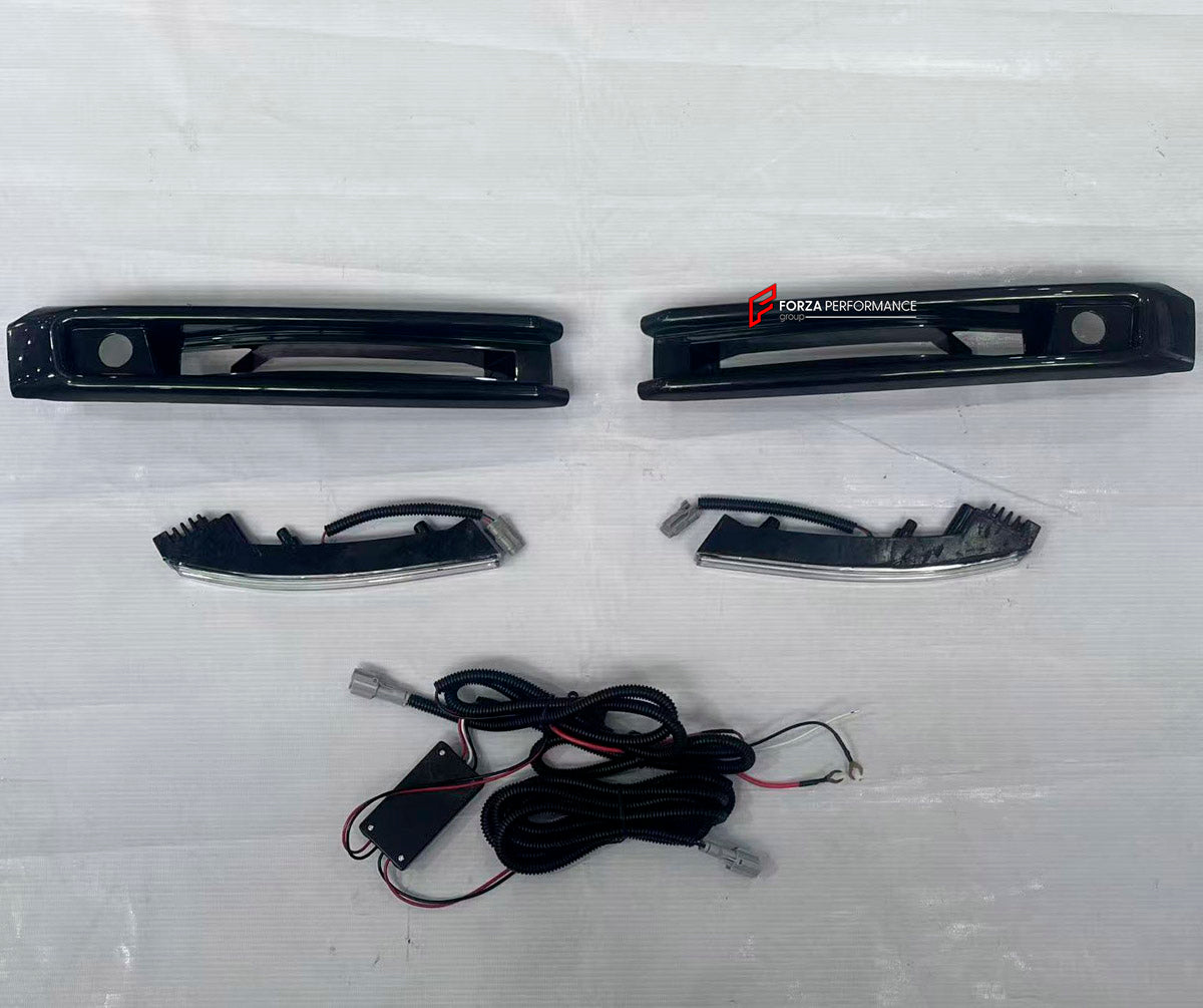 Dry Carbon Front Bumper Headlights for Mercedes Benz G Class W463A W464 2018 - 2024
Set includes:

Front Bumper Headlights
Material: Dry Carbon

NOTE: Professional installation is required.