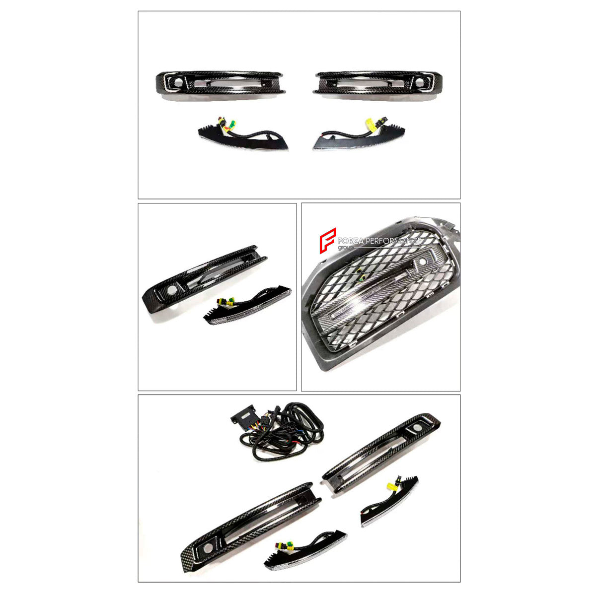 Dry Carbon Front Bumper Headlights for Mercedes Benz G Class W463A W464 2018 - 2024
Set includes:

Front Bumper Headlights
Material: Dry Carbon

NOTE: Professional installation is required.