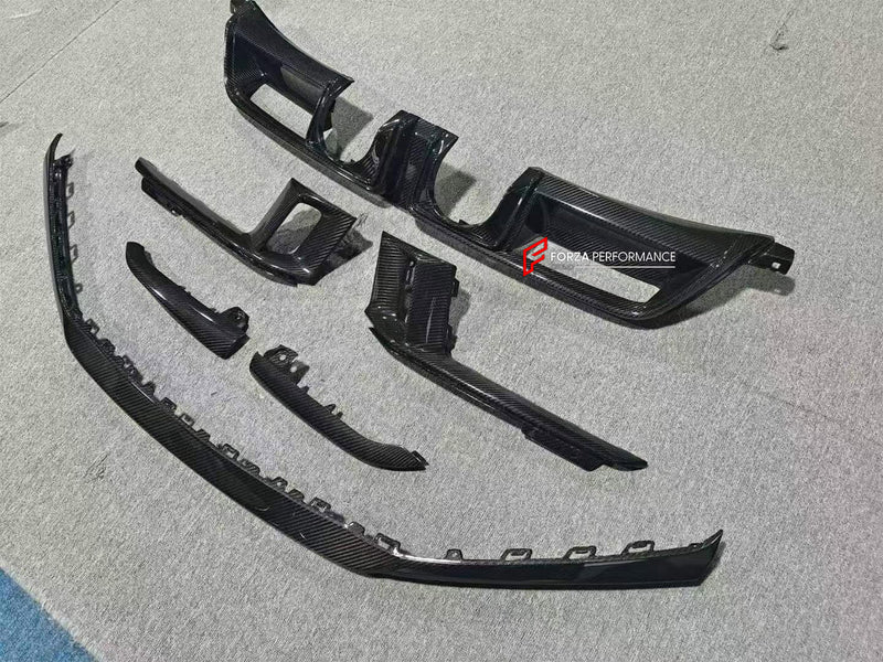 DRY CARBON FRONT BUMPER TRIM KIT for PORSCHE 911 992.2 CARRERA GTS 2024+