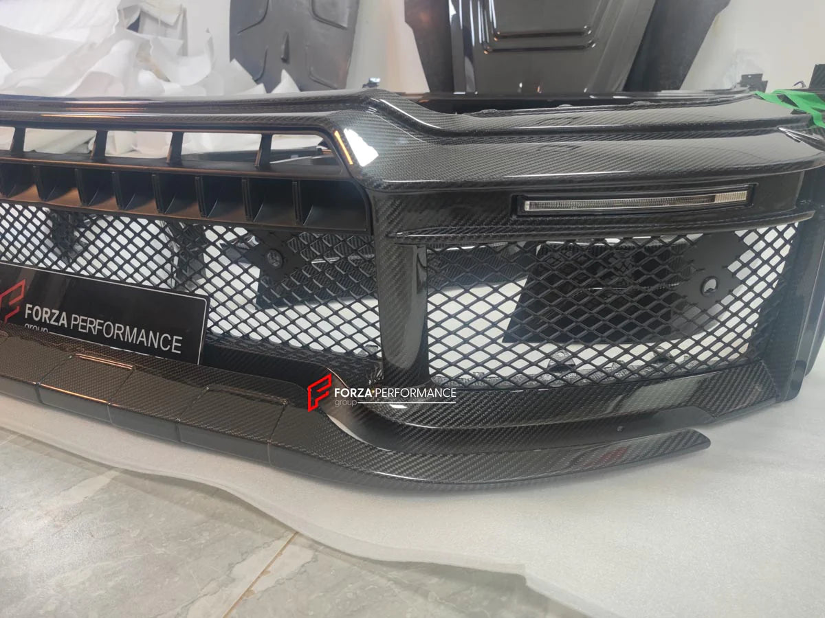 DRY CARBON FRONT BUMPER WITH LIP for MERCEDES BENZ AMG G63 W465 G350 G500 G550 AMG G63 2024+

Set includes:

Front Lip
Front Bumper

Material: Dry carbon

NOTE: Professional installation is required