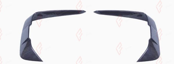 DRY CARBON FRONT CANARDS for BMW 8 SERIES G14 G15 G16 2018+
Set includes:

Front Canards
Material: Dry Carbon

NOTE: For G15 Coupe only. Add-on type - installs over the original part. Professional installation is required.