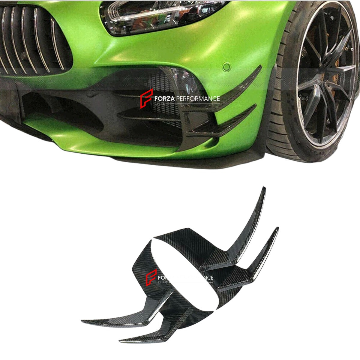 DRY CARBON FRONT CANARDS for MERCEDES BENZ GT R 2016 - 2019 FORZA PERFORMANCE Custom Fit
Set includes:

Front Canards
Material: Dry Carbon

NOTE: Professional installation is required.

Why “Contact Us for Pricing”?
We don’t display fixed prices because our goal is to offer you the most competitive deal possible. Product costs often decrease over time, and by requesting a quote, you’ll receive our most up-to-date price on market.

SECURED PAYMENT METHODS
PayPal (+4.4% fee)
Visa / Mastercard / American Expre