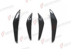 DRY CARBON FRONT CANARDS MP STYLE for BMW M3 G80 2021+
Set includes:

Front Canards
Material: Dry Carbon

NOTE: For G80 M3 only. Add-on type - installs over the original part. Professional installation is required.