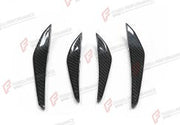 DRY CARBON FRONT CANARDS MP STYLE for BMW M3 G80 2021+
Set includes:

Front Canards
Material: Dry Carbon

NOTE: For G80 M3 only. Add-on type - installs over the original part. Professional installation is required.