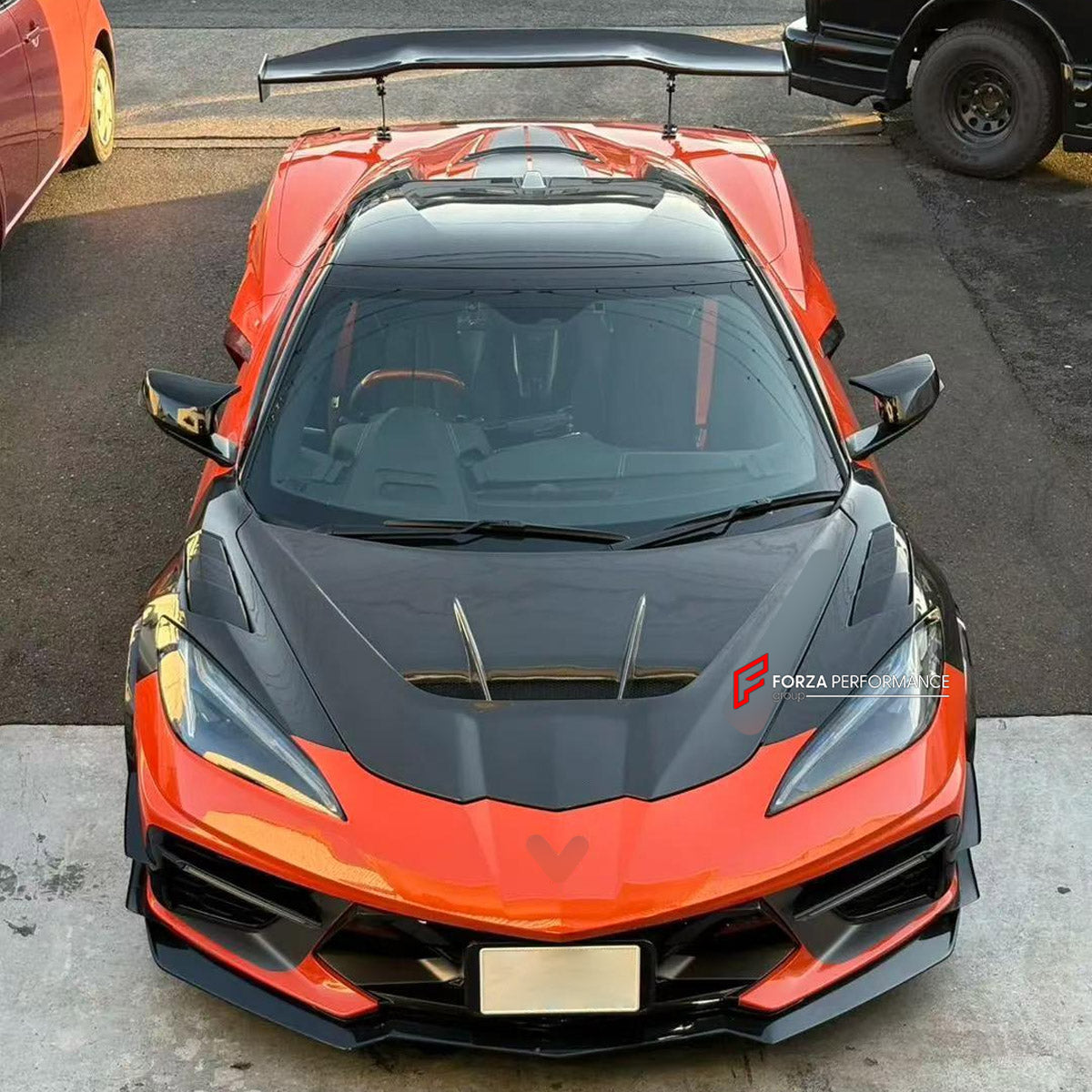 DRY CARBON FRONT FENDERS for CHEVROLET CORVETTE C8 STINGRAY Z06 2020+ FORZA PERFORMANCE custom fit PM Design Style

Set includes:
Front Fenders

Material: Dry Carbon

NOTE: Professional installation is required.