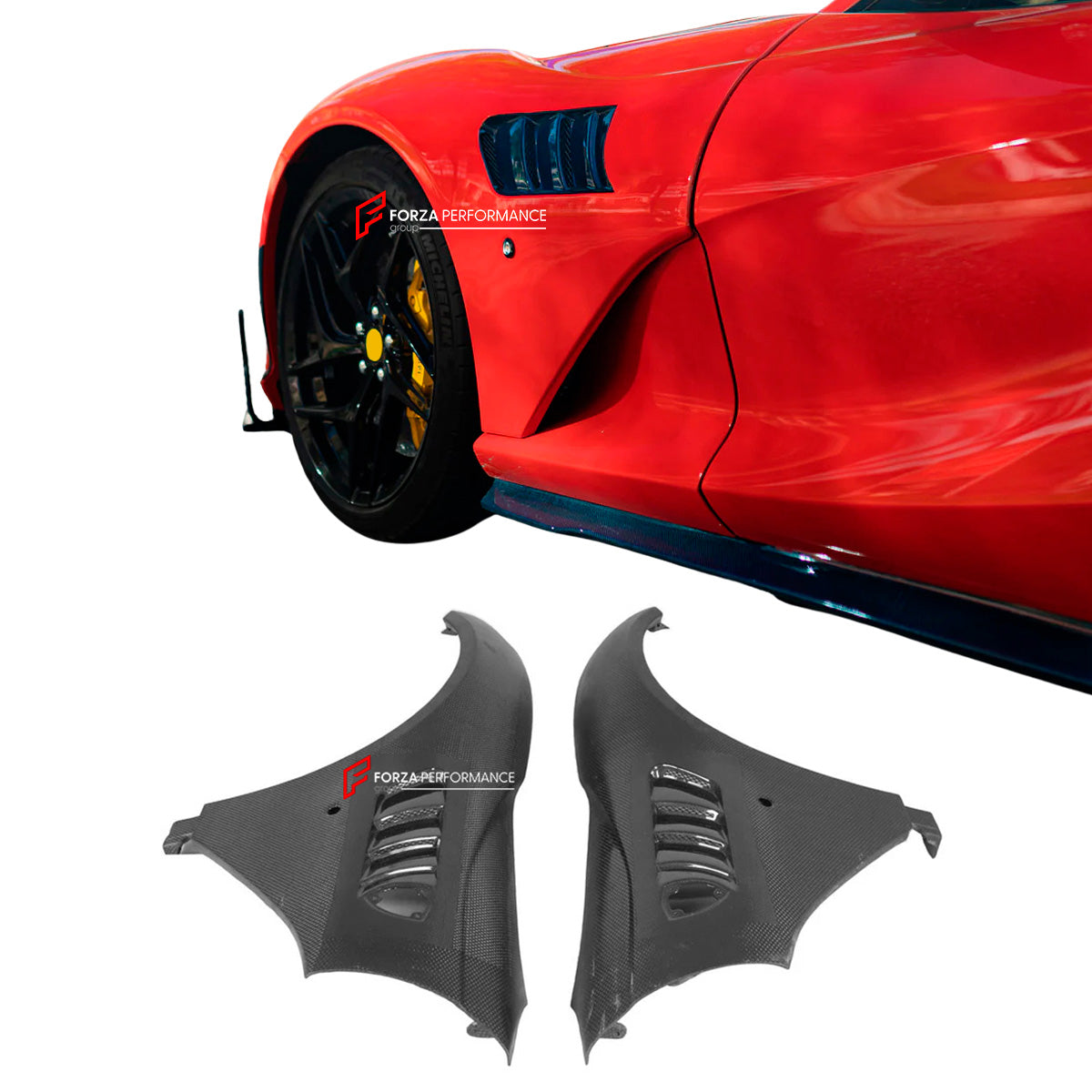 DRY CARBON FRONT FENDERS for FERRARI 812 SUPERFAST GTS 2017 - 2024
Set includes:
Front Fenders
Material: Dry Carbon
Note: Professional installation is required