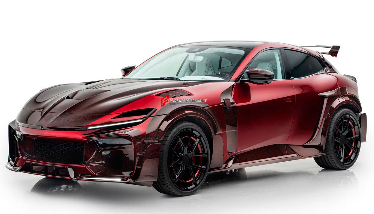 DRY CARBON FRONT FENDERS for FERRARI PUROSANGUE 2023+ FORZA PERFORMANCE Mansory
Set includes:

Front Fenders
Material: Dry Carbon

NOTE: Professional installation is required.