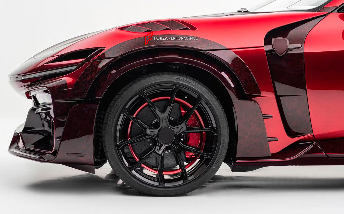 DRY CARBON FRONT FENDERS for FERRARI PUROSANGUE 2023+ FORZA PERFORMANCE Mansory
Set includes:

Front Fenders
Material: Dry Carbon

NOTE: Professional installation is required.