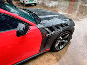 DRY CARBON FRONT FENDERS FOR FORD MUSTANG GTD 2025+ Forza Performance custom fit buy Langyu&ZLO style design