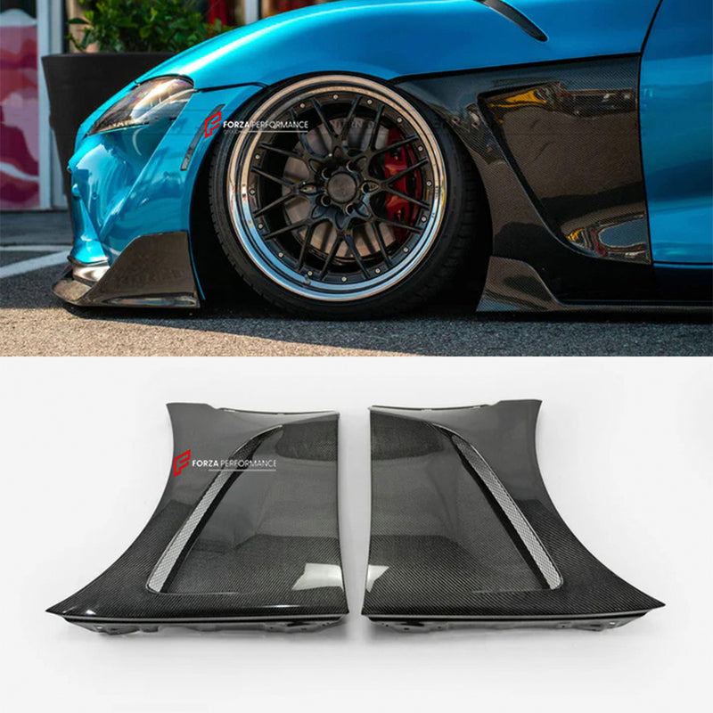 DRY CARBON FRONT FENDERS for TOYOTA GR SUPRA A90 2019+