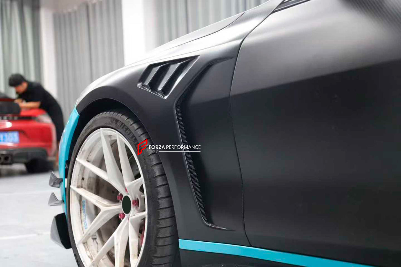DRY CARBON FRONT FENDERS REPLACEMENT for BMW M3 G80 G81 M4 G82 G83 2020+

Set includes:

Front Fenders

Material: Carbon Fiber

NOTE: Professional installation is required.
