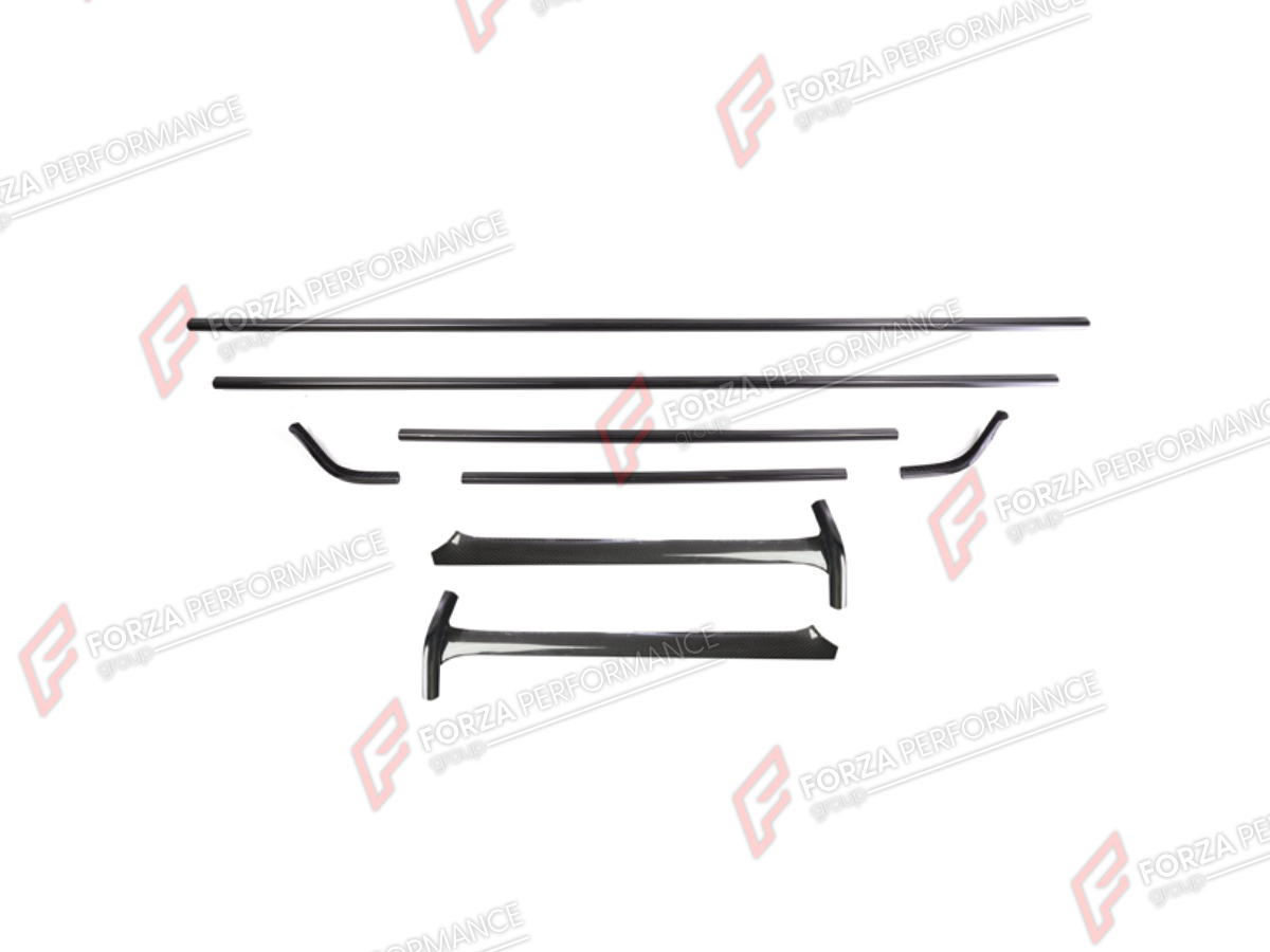 DRY CARBON FRONT ROOF TRIM STRIP WITH A-PILLAR COVERS for MERCEDES-BENZ G-CLASS W465 G63 G450D G500 G550 2025+

Set includes:
Front Roof Trim Strip
A-Pillar Covers

Material: Dry Carbon

NOTE: Professional installation is required.