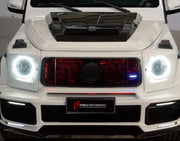 CONVERSION DRY CARBON FRONT GRILLE for MERCEDES-BENZ G-CLASS W463 2008 - 2018 UPGRADE to G-CLASS W464 2019 - 2024 FORZA PERFORMANCE custom fit R Style

Set includes:
Front Grille

Material: Dry Carbon

NOTE: Professional installation is required.