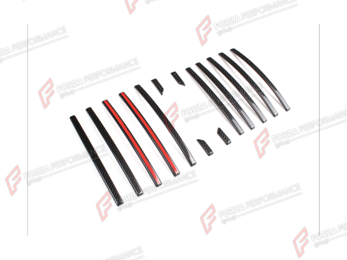 DRY CARBON FRONT GRILLE TRIM STRIPS for MERCEDES-BENZ G-CLASS W464 G63 2019 - 2024

Set includes:
Front Grille Trim Strips

Material: Dry Carbon

NOTE: Professional installation is required.