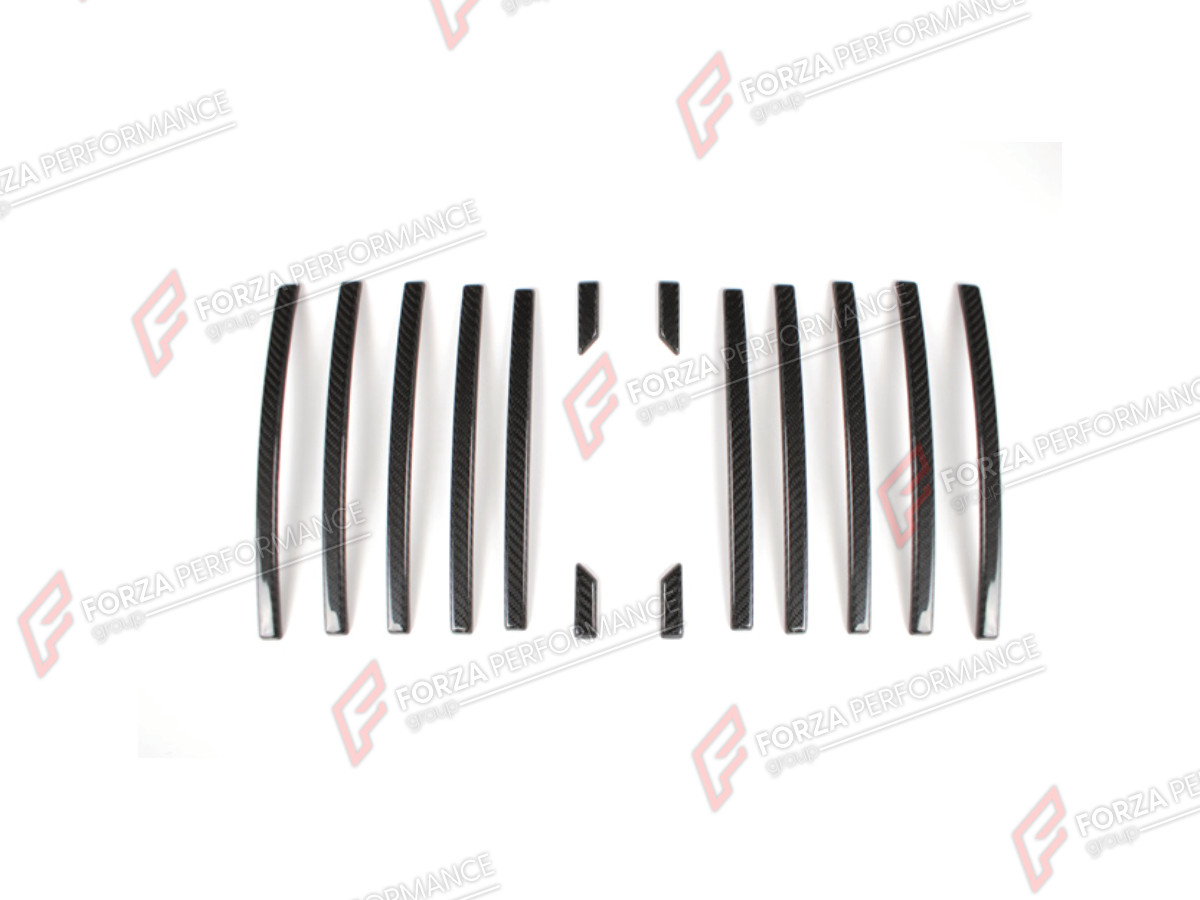DRY CARBON FRONT GRILLE TRIM STRIPS for MERCEDES-BENZ G-CLASS W464 2019 - 2024

Set includes:
Front Grille Trim Strips

Material: Dry Carbon

NOTE: Professional installation is required.