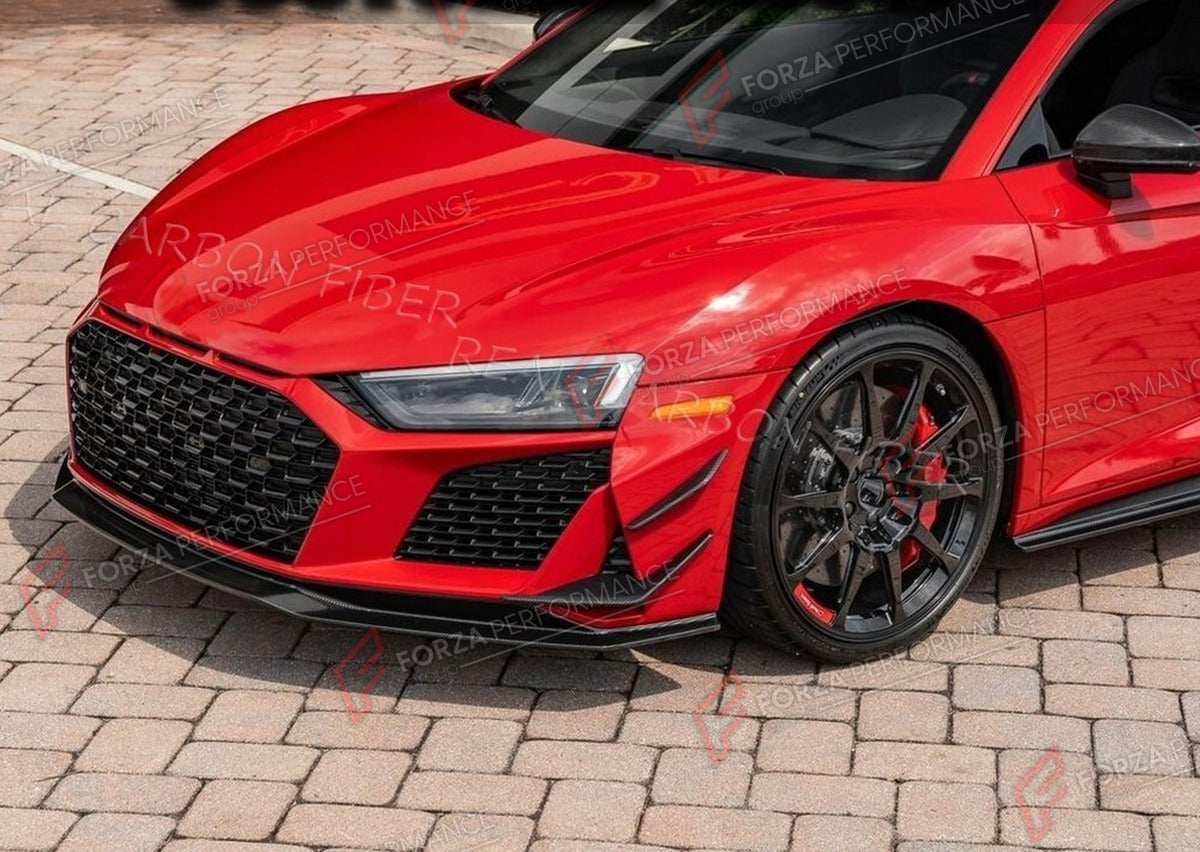 DRY CARBON FRONT LIP for AUDI R8 V10 COUPE 2023 - 2024 FORZA PERFORMANCE Custom Fit
Set includes:

Front Lip
Material: Dry Carbon

NOTE: Professional installation is required.

Why “Contact Us for Pricing”?
We don’t display fixed prices because our goal is to offer you the most competitive deal possible. Product costs often decrease over time, and by requesting a quote, you’ll receive our most up-to-date price on market.

SECURED PAYMENT METHODS
PayPal (+4.4% fee)
Visa / Mastercard / American Express (throu