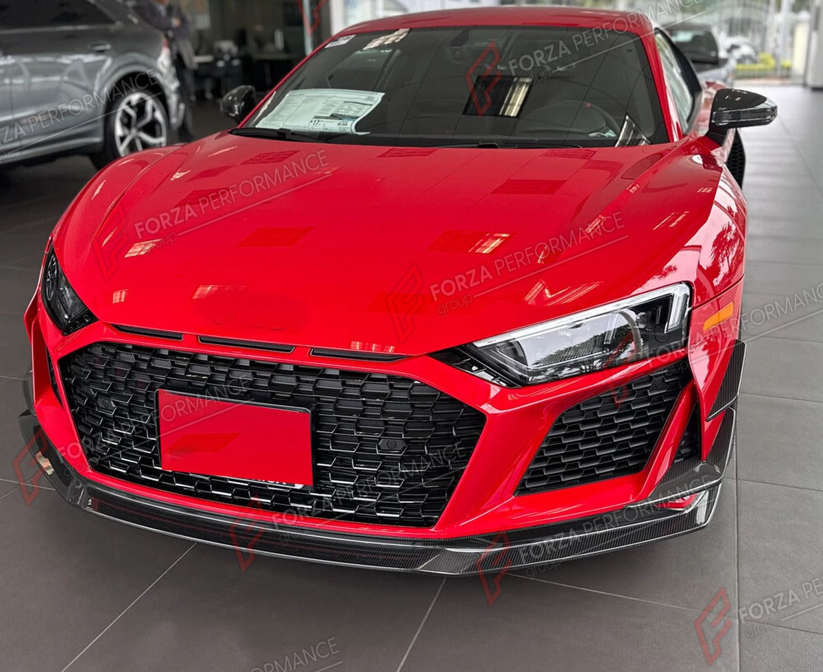 DRY CARBON FRONT LIP for AUDI R8 V10 COUPE 2023 - 2024 FORZA PERFORMANCE Custom Fit
Set includes:

Front Lip
Material: Dry Carbon

NOTE: Professional installation is required.

Why “Contact Us for Pricing”?
We don’t display fixed prices because our goal is to offer you the most competitive deal possible. Product costs often decrease over time, and by requesting a quote, you’ll receive our most up-to-date price on market.

SECURED PAYMENT METHODS
PayPal (+4.4% fee)
Visa / Mastercard / American Express (throu