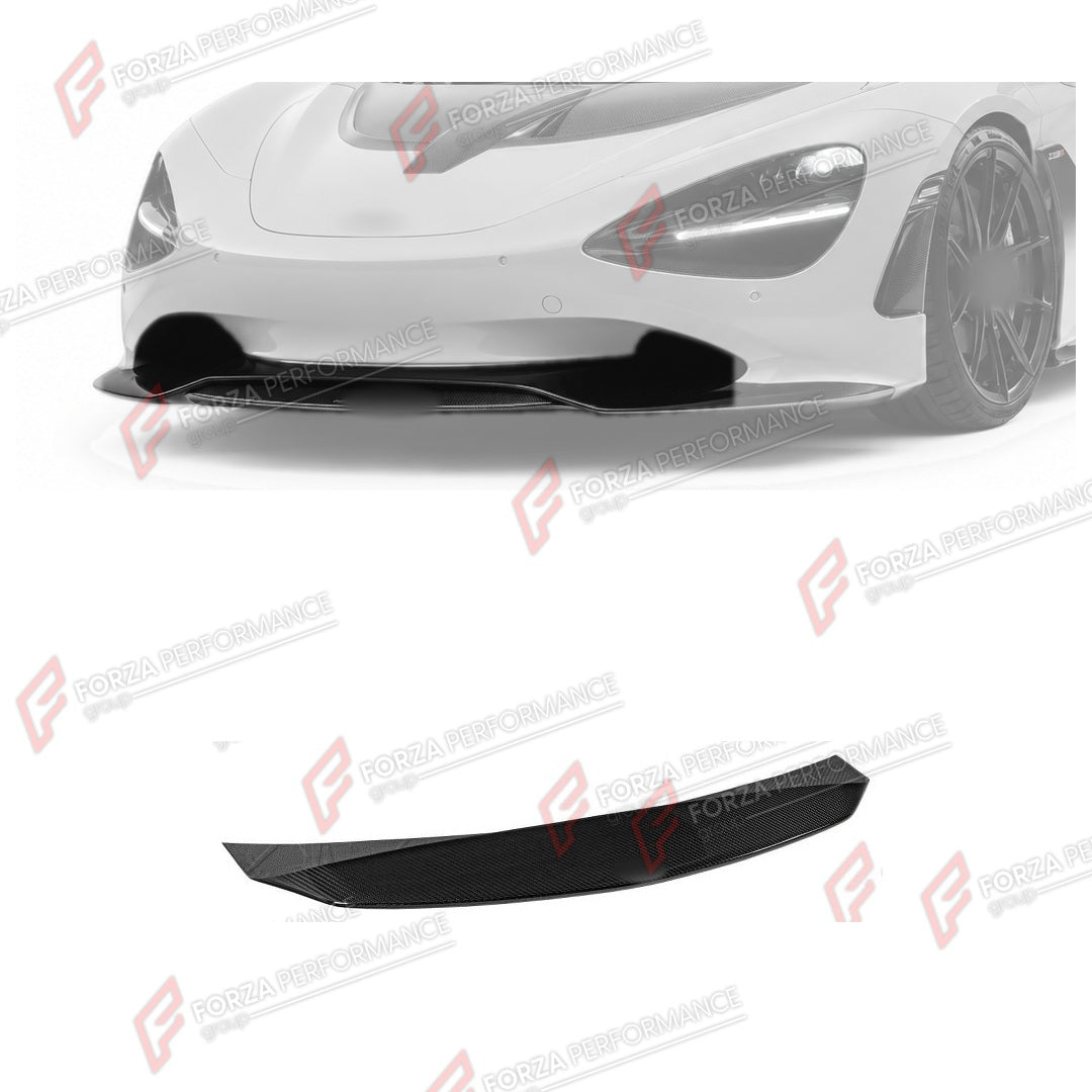 DRY CARBON FRONT LIP for MCLAREN 750S 2023+

Set includes:
Front Lip

Material: Dry Carbon

NOTE: Professional installation is required.