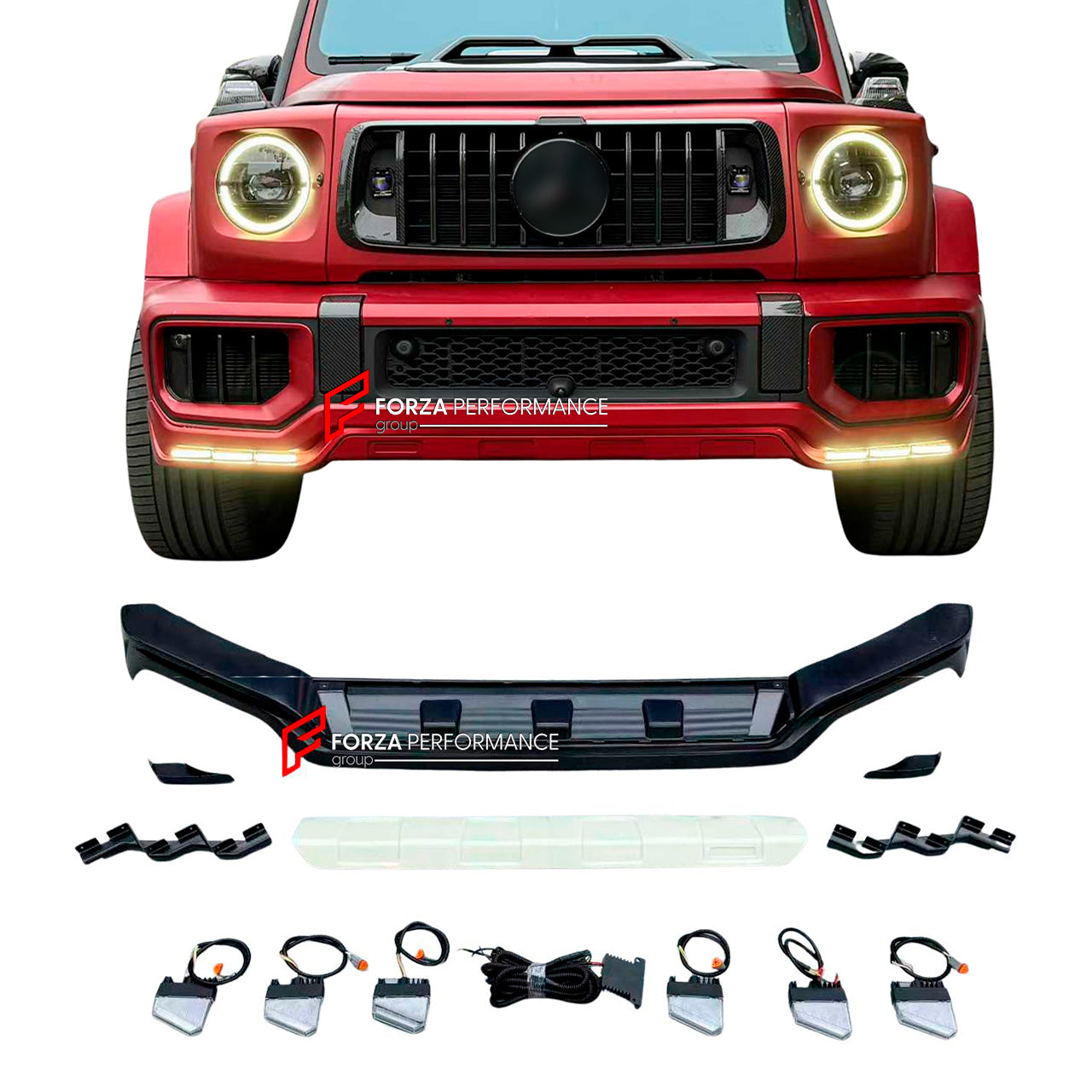 DRY CARBON FRONT LIP for MERCEDES BENZ G CLASS G63 AMG W465 2025+ custom fit WIDESTAR
