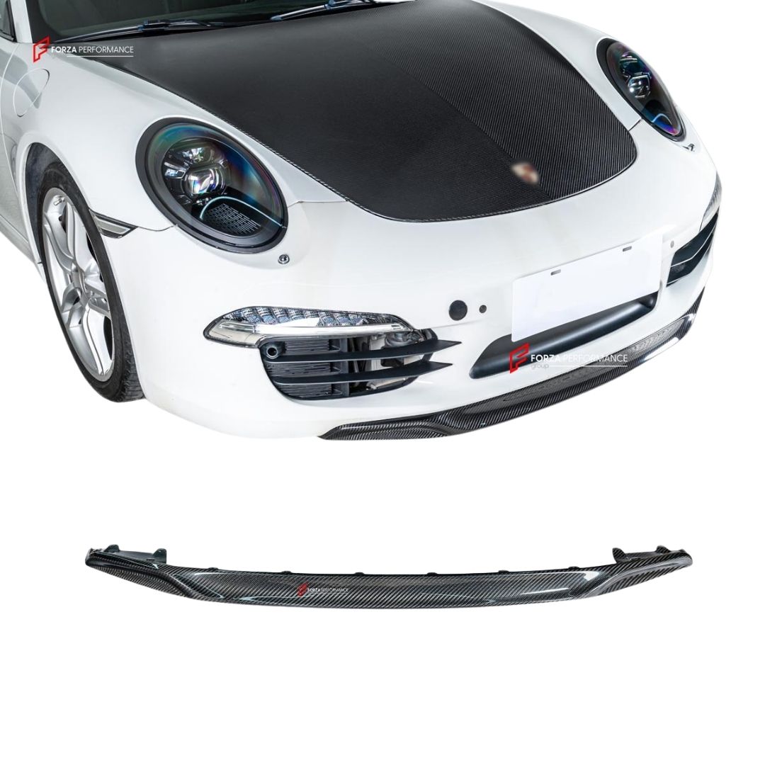 DRY CARBON FRONT LIP for PORSCHE 911 991.1 CARRERA PASM 2012 - 2016 Forza Performance Custom fit
Set includes:

Front Lip
Material: Dry Carbon

NOTE: Professional installation is required.